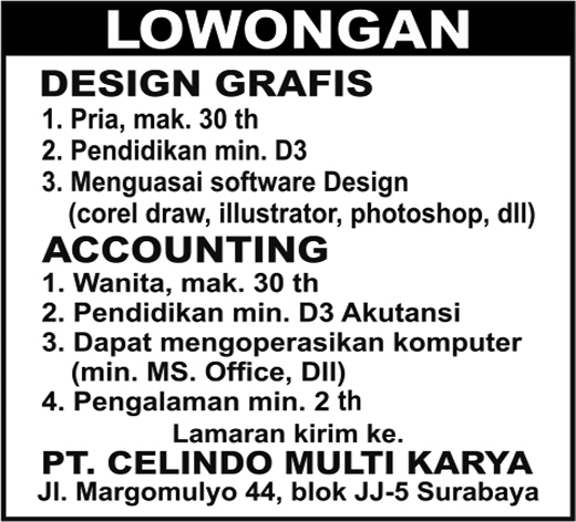 Iklan Jitu Jawa Pos - Kategori Lowongan